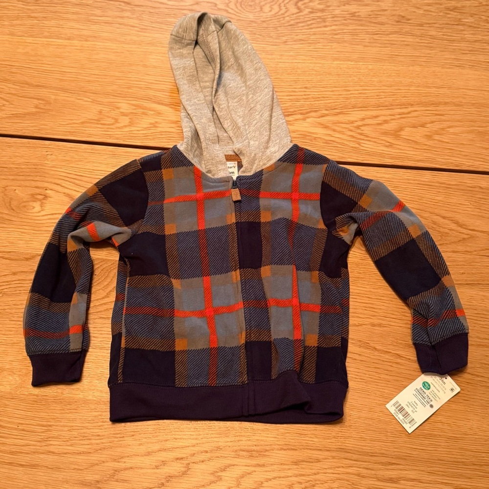 Plaid Hooded Kids Shirt